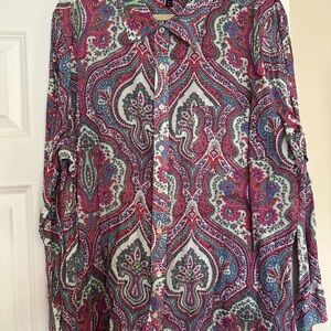 Talbots Multicolor Paisley Blouse